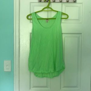 Plain green tank top